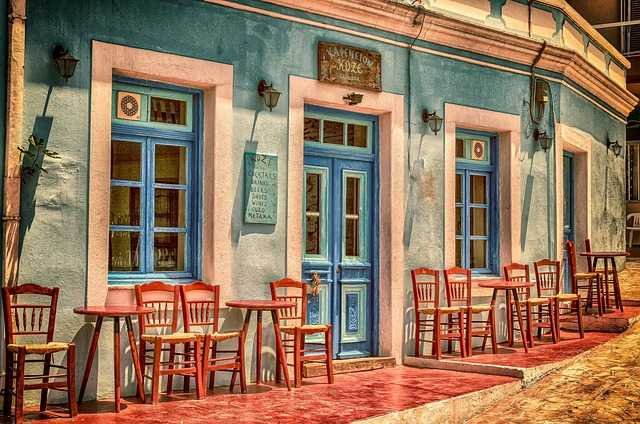 cafe, building, italy